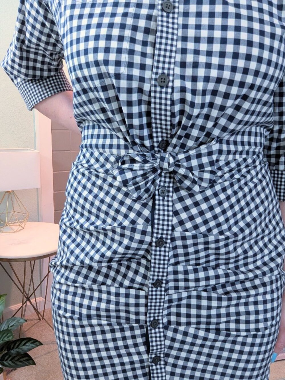 Gap x Sarah Jessica Parker Gingham Dress Size M - Picture 3 of 10
